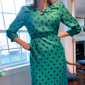 Boden Silk Polka Dot Dress (size 4)